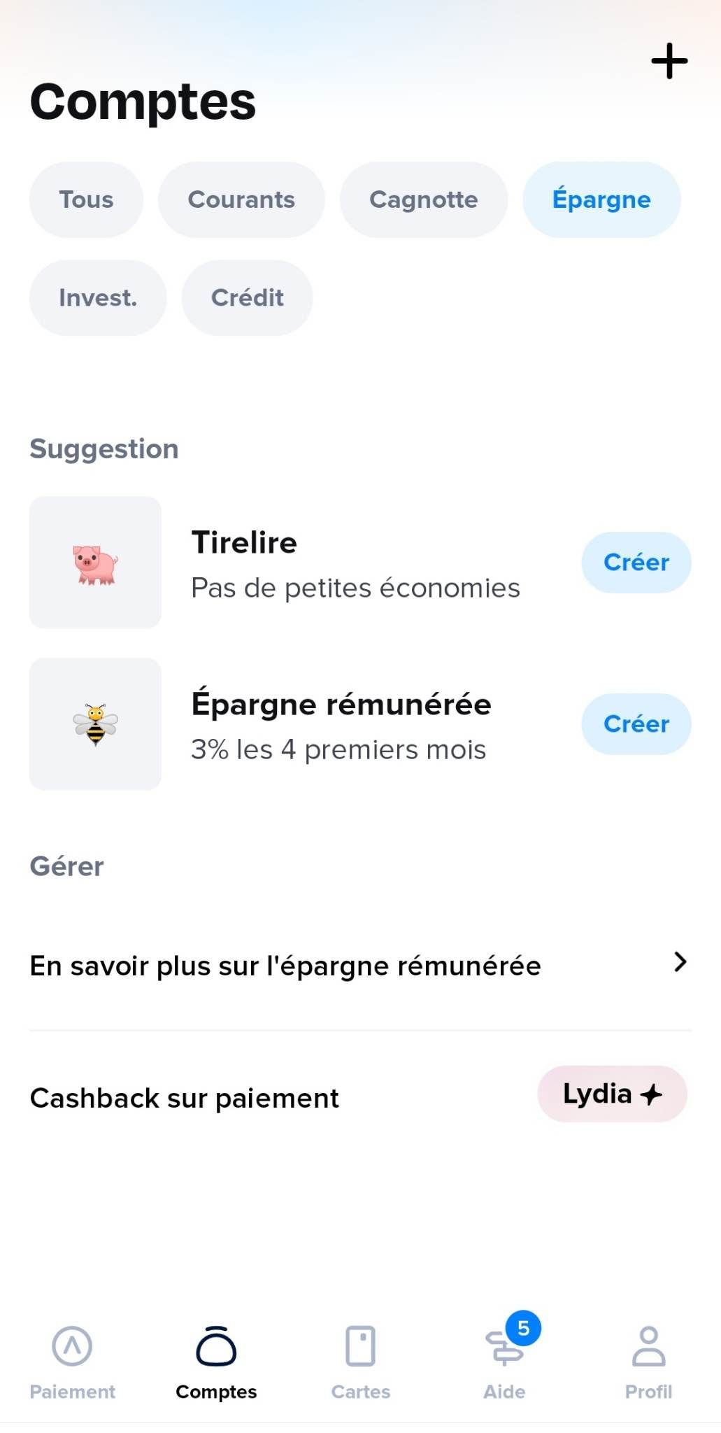 application lydia gérer son argent