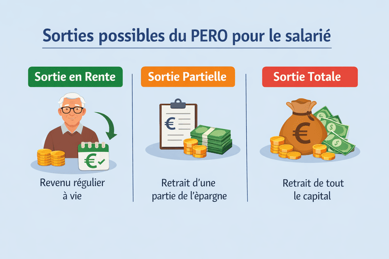 sortie possibles sur PERO pour un salarié